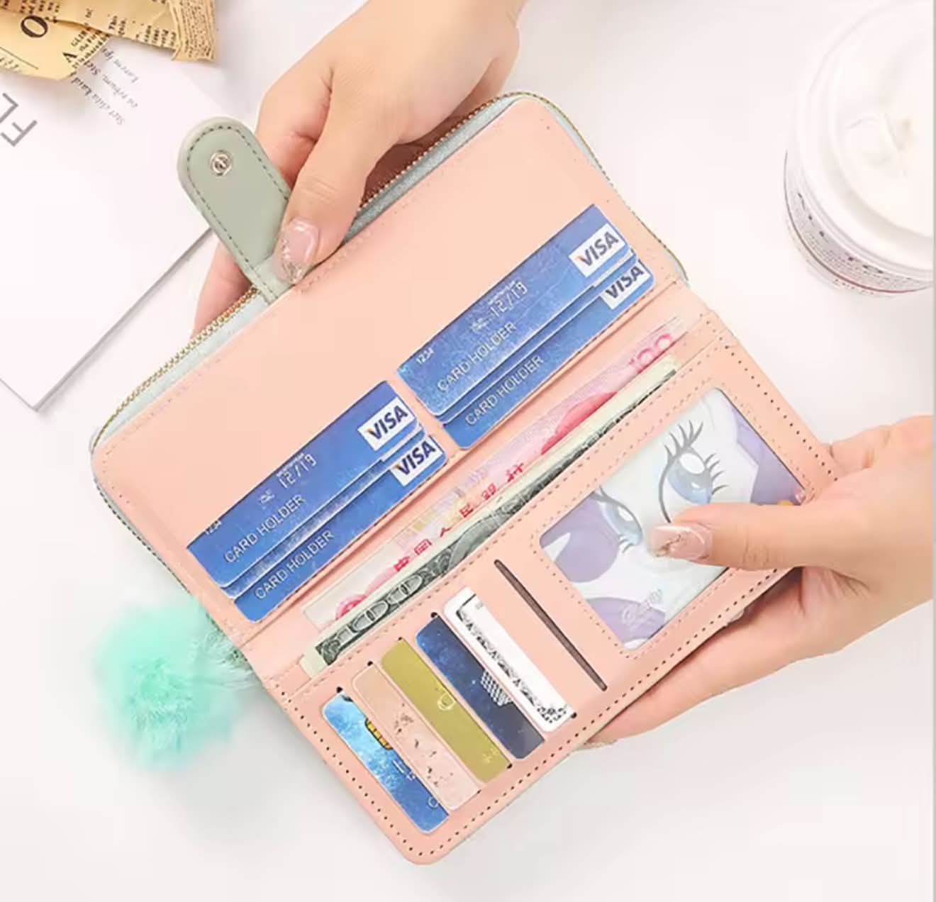 legant Quilted Zip Wallet for Women