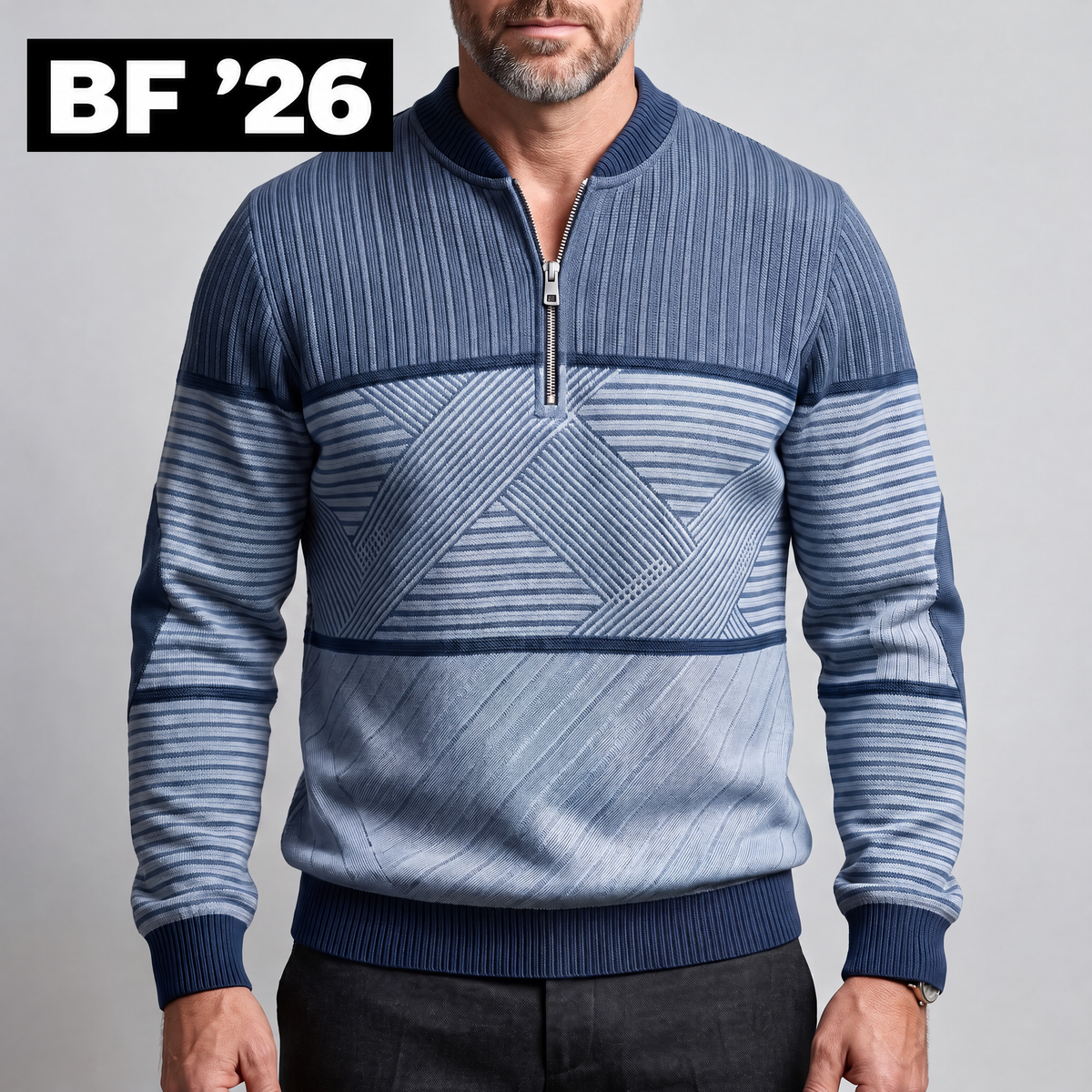 CLASSIC LAYER HALF ZIP SWEATER