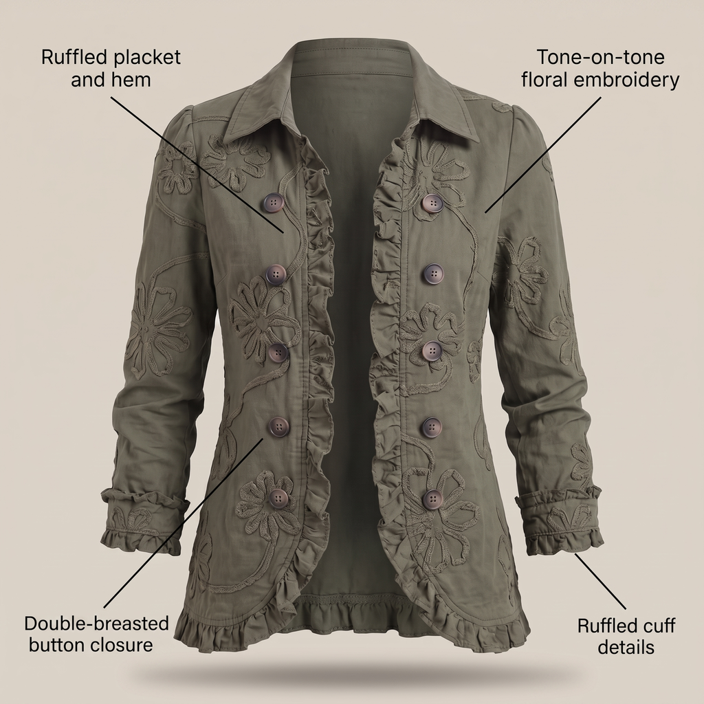 CORDELIA FLORAL TRIM JACKET