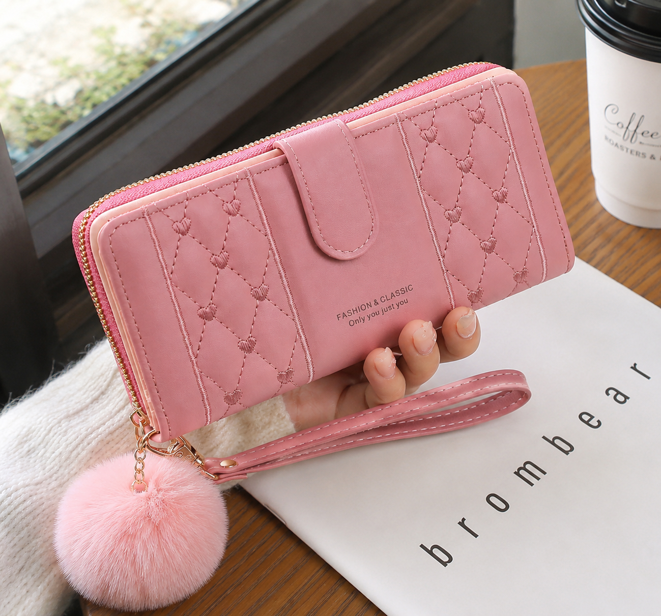 legant Quilted Zip Wallet for Women