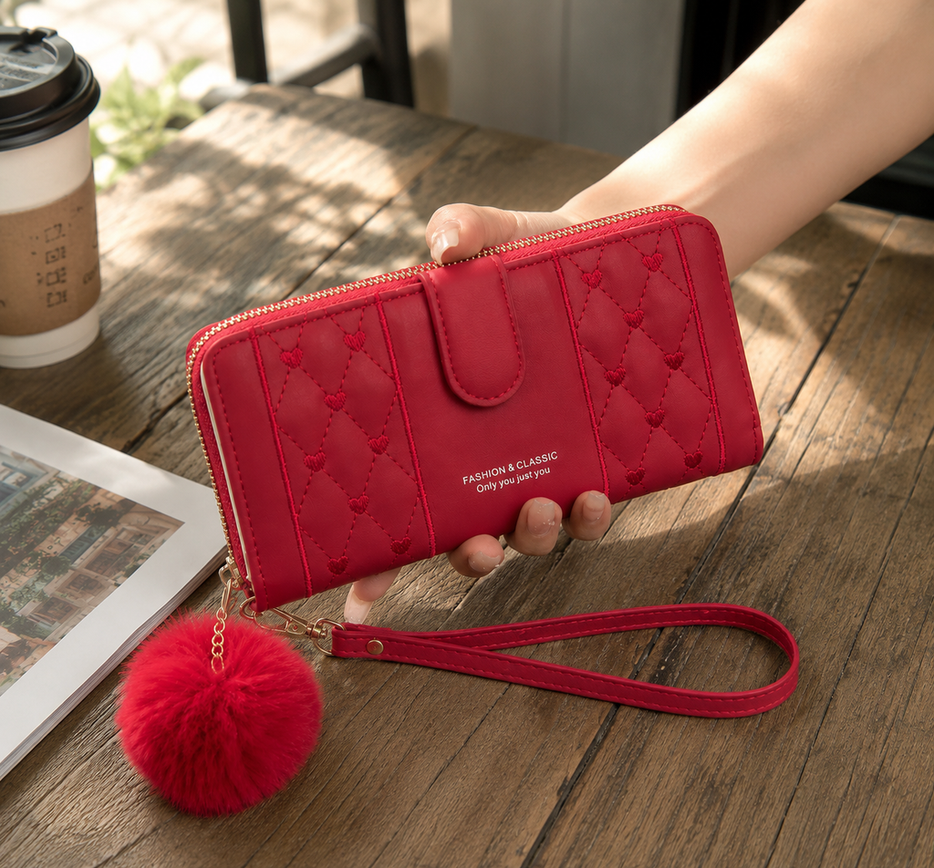 legant Quilted Zip Wallet for Women