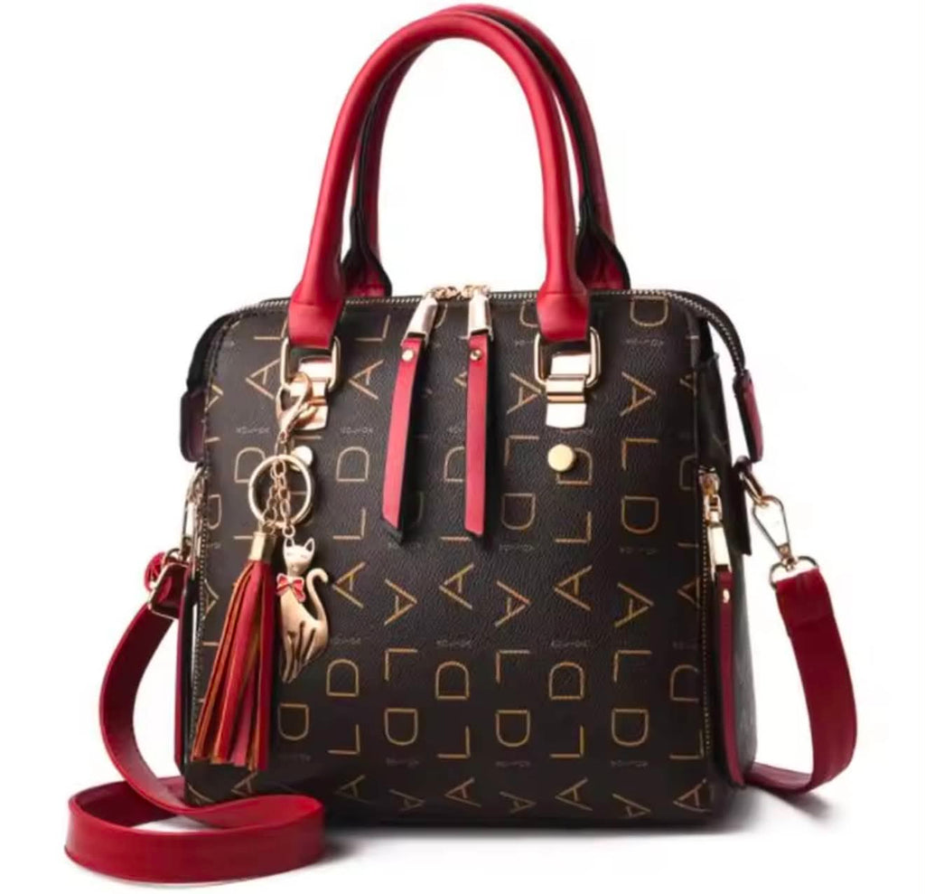Luxury Monogram Handbag with Tassel Charm