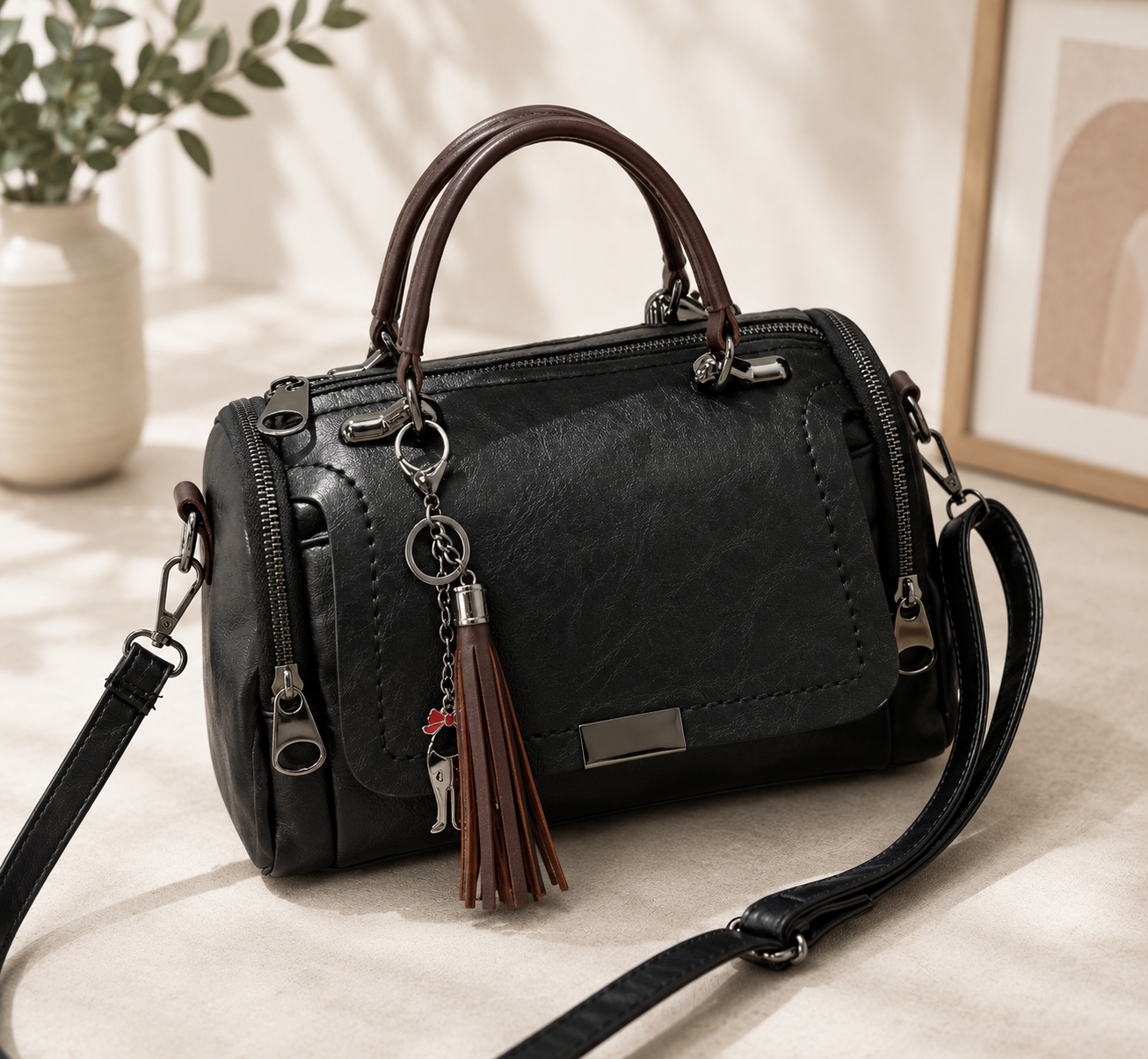 Vintage Luxe Tassel Handbag