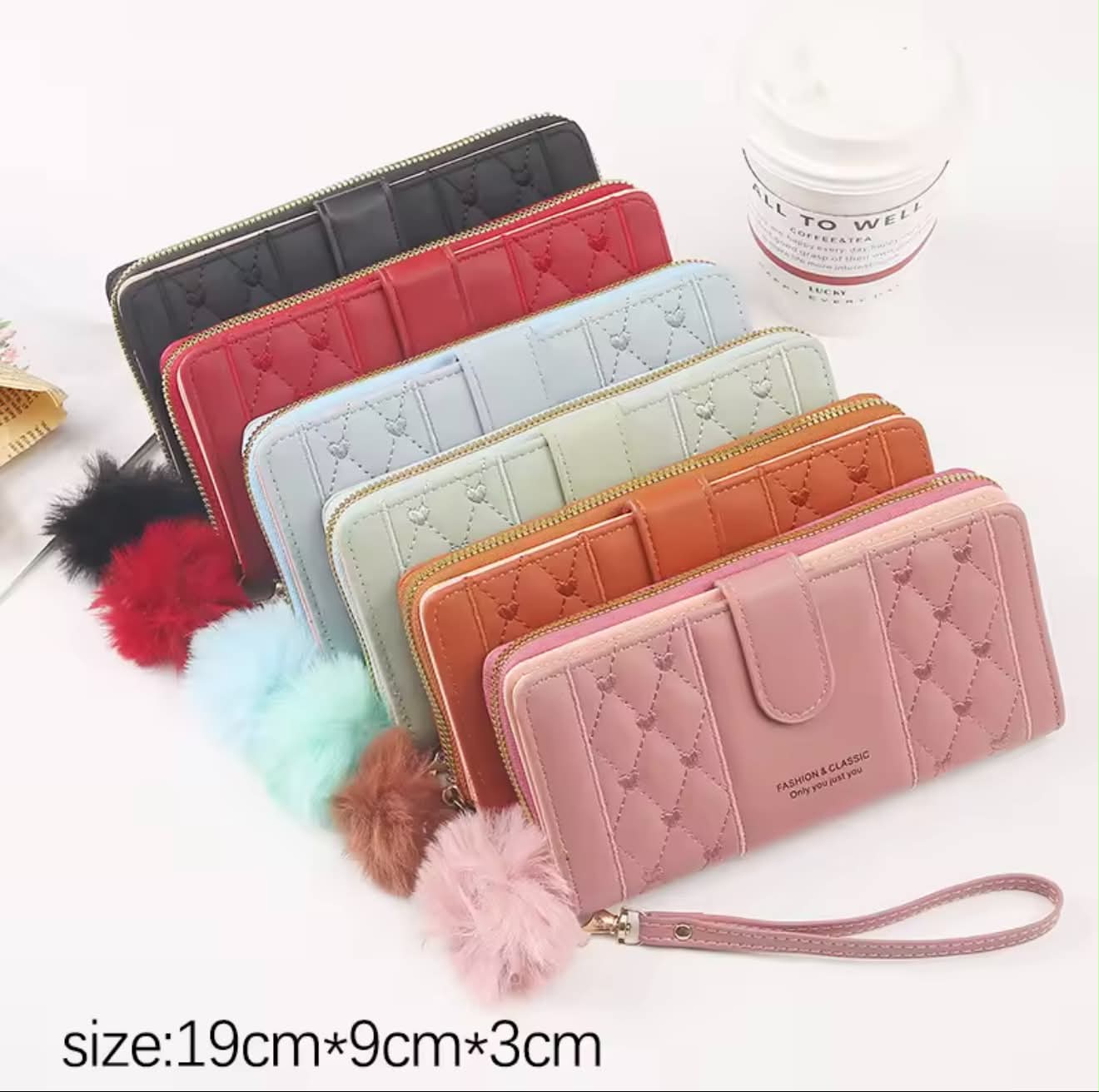legant Quilted Zip Wallet for Women