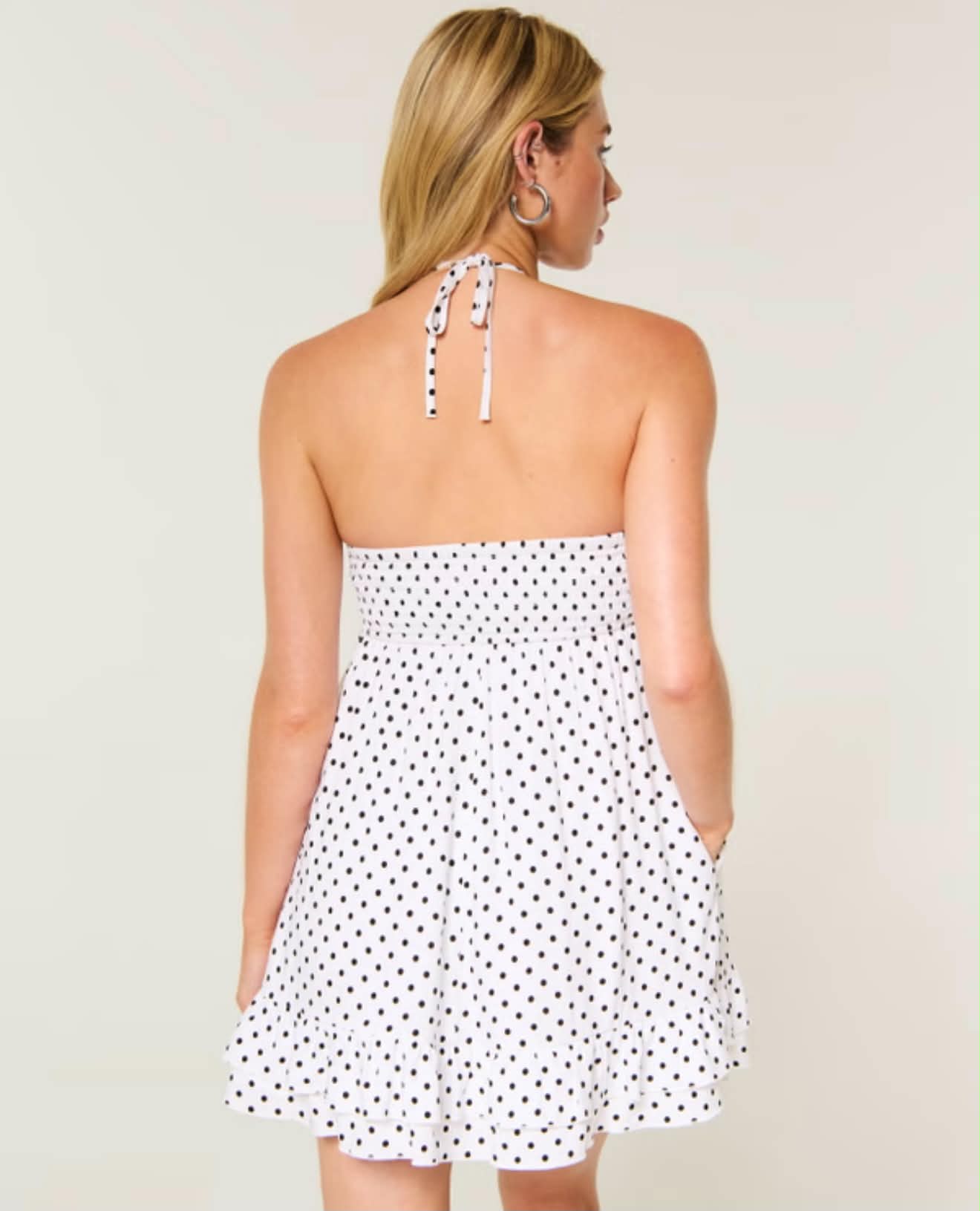 Polka Dot Strapless Mini Dress