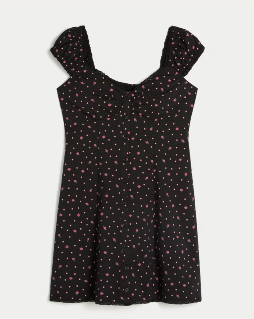Vestido camisero abotonado de manga japonesa