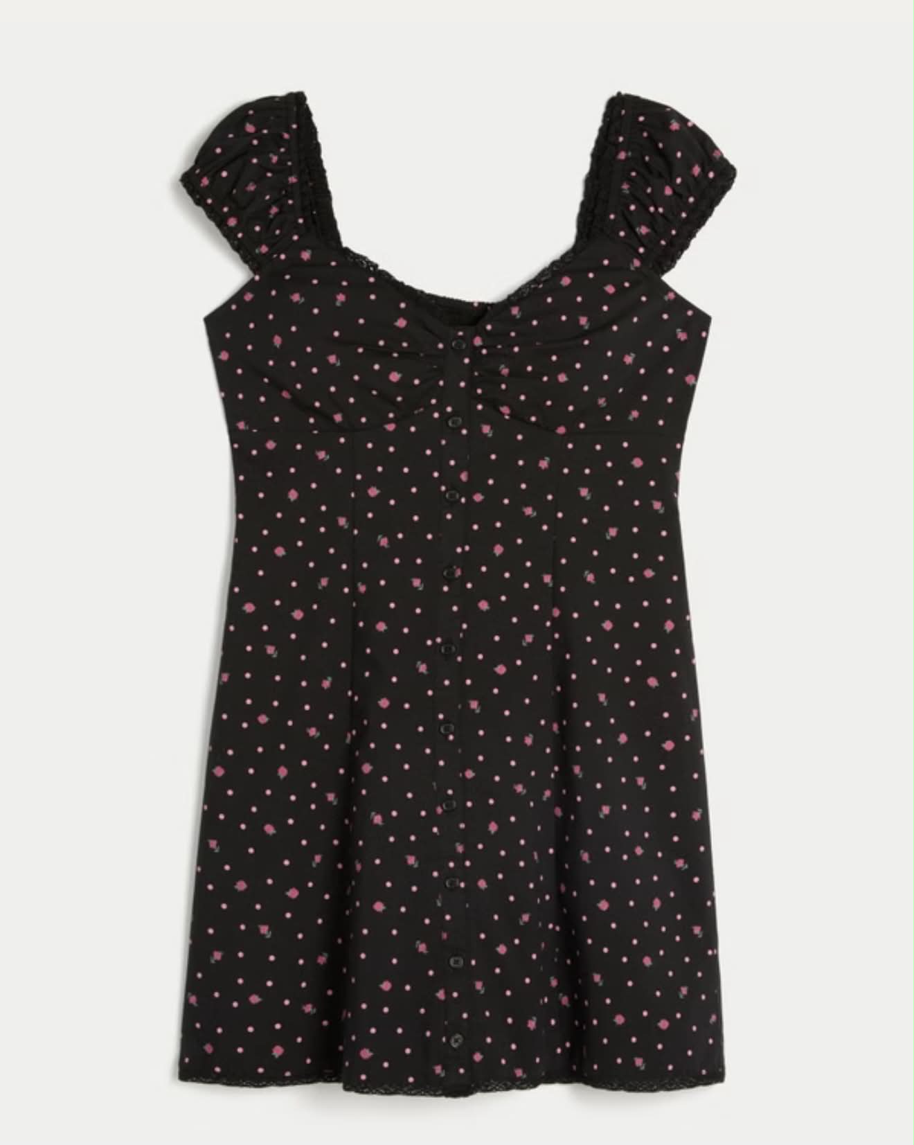 Vestido camisero abotonado de manga japonesa