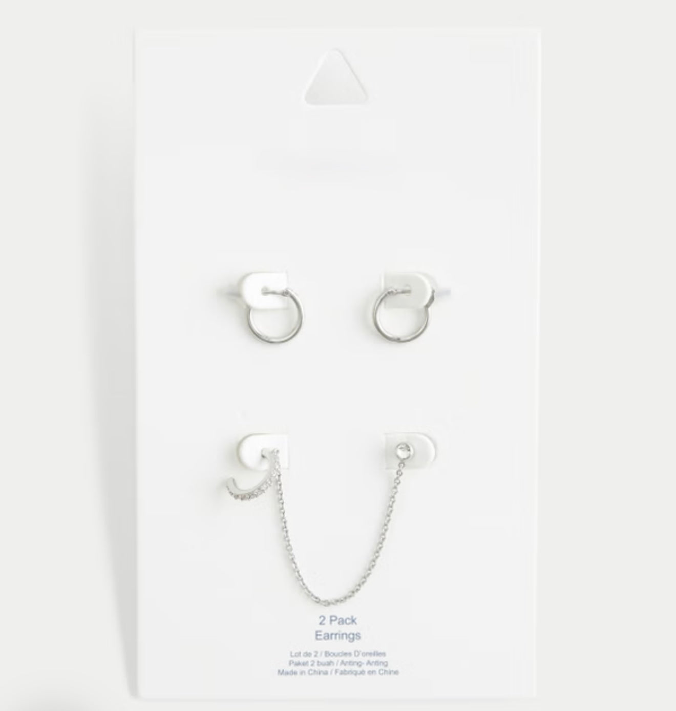 Pack de 2 pendientes de aro y ear cuff