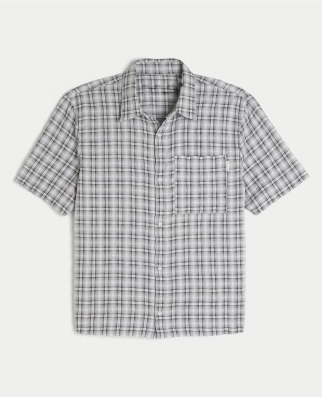Men’s Short Sleeve Plaid Seersucker Shirt