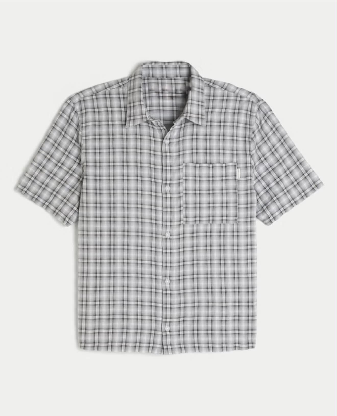Men’s Short Sleeve Plaid Seersucker Shirt