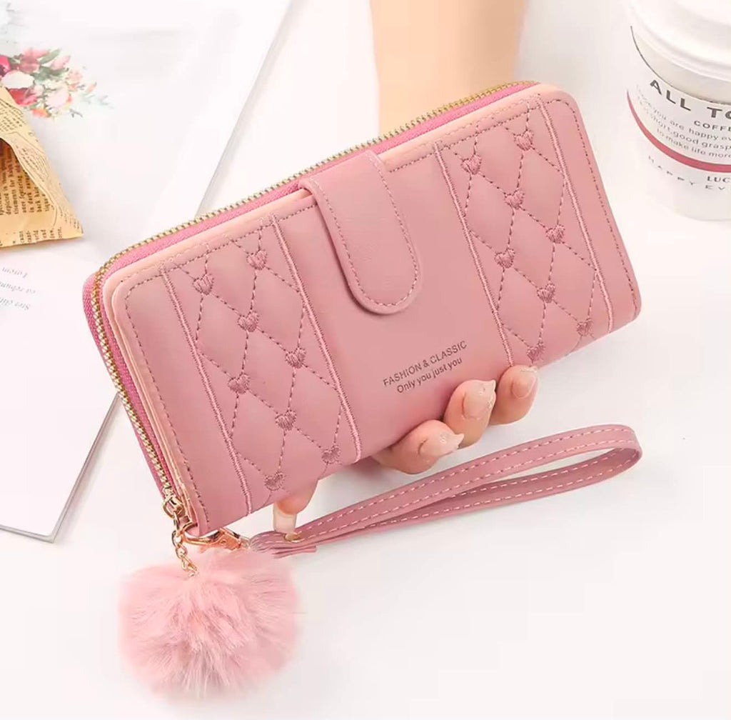 legant Quilted Zip Wallet for Women
