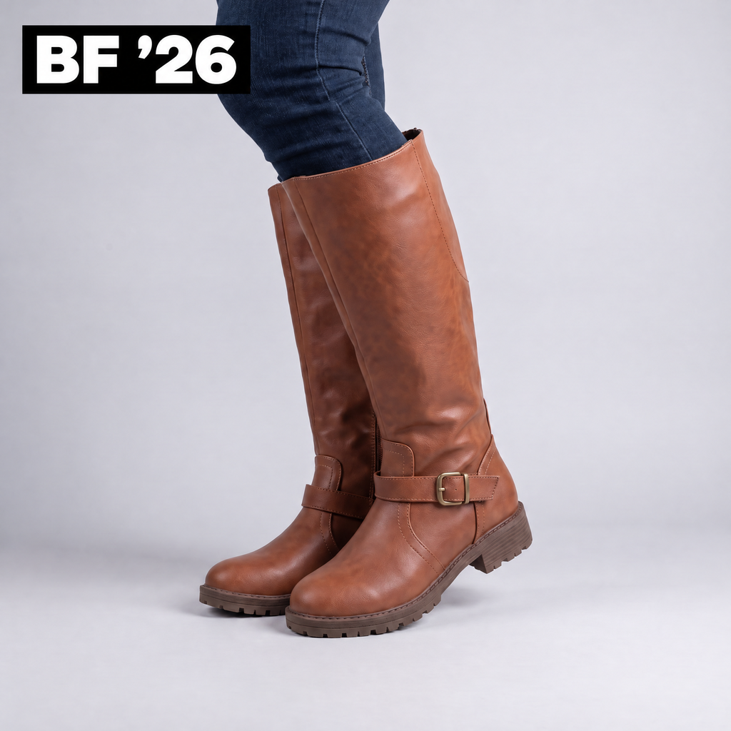 CLASSIC BUCKLE KNEE HIGH BOOTS
