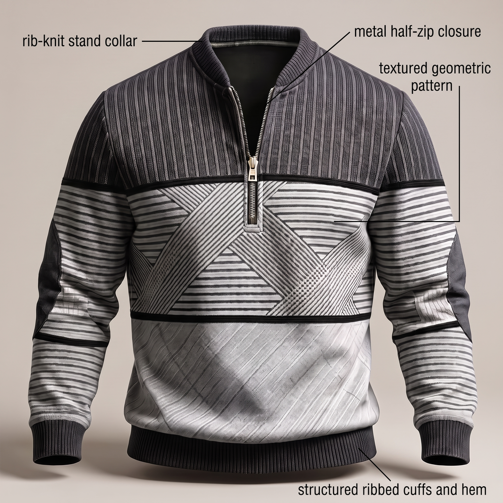 CLASSIC LAYER HALF ZIP SWEATER