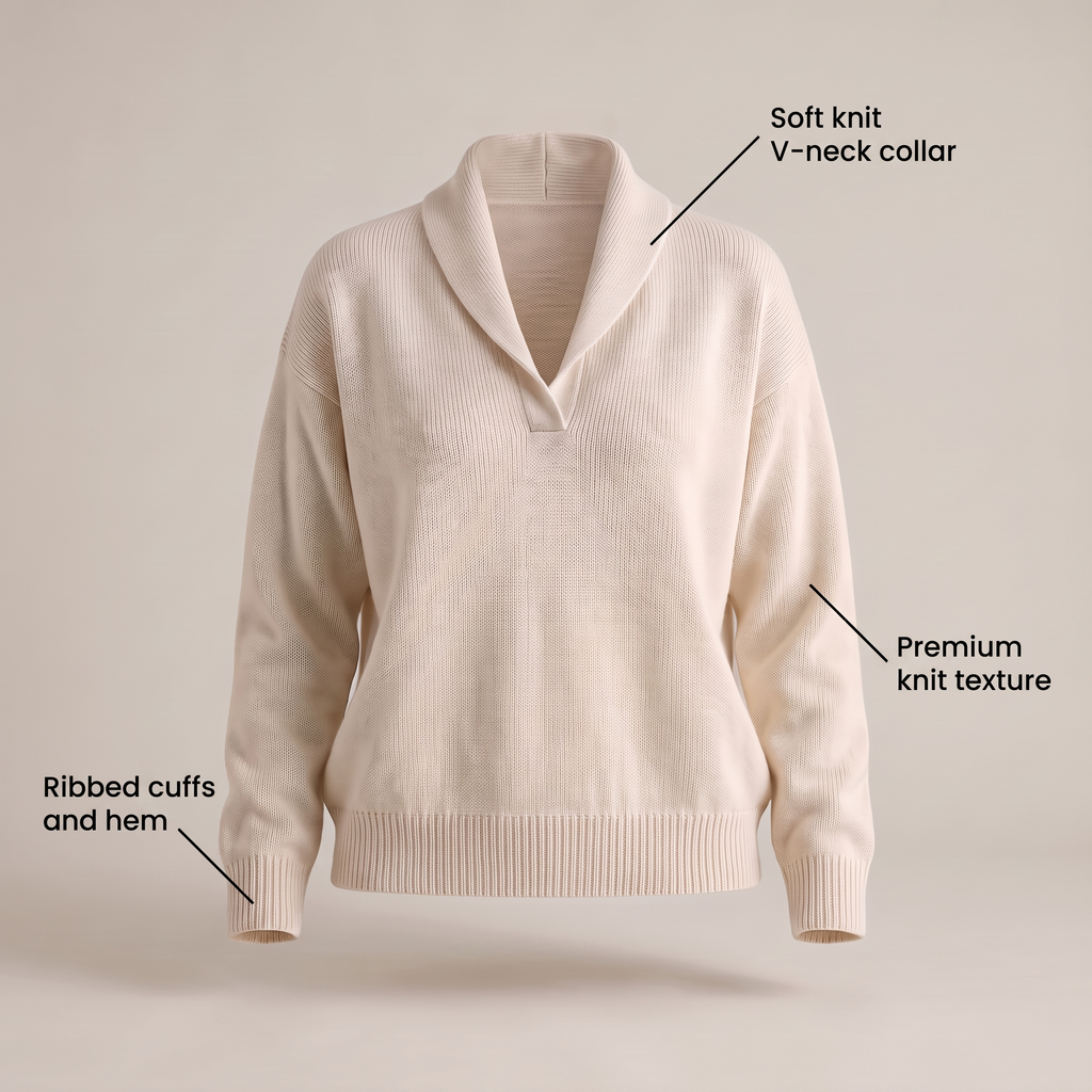 CLASSIC V-NECK KNIT JUMPER