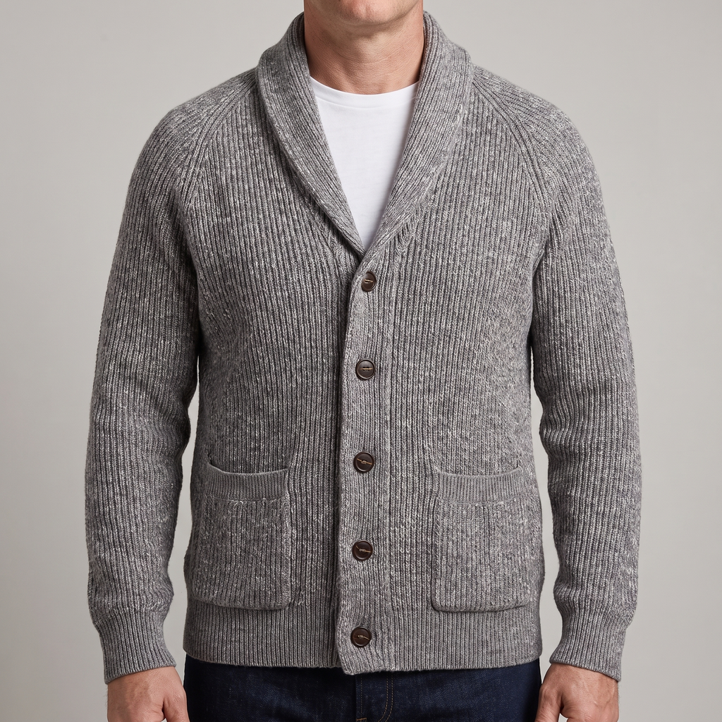 CLASSIC SHAWL COLLAR CARDIGAN