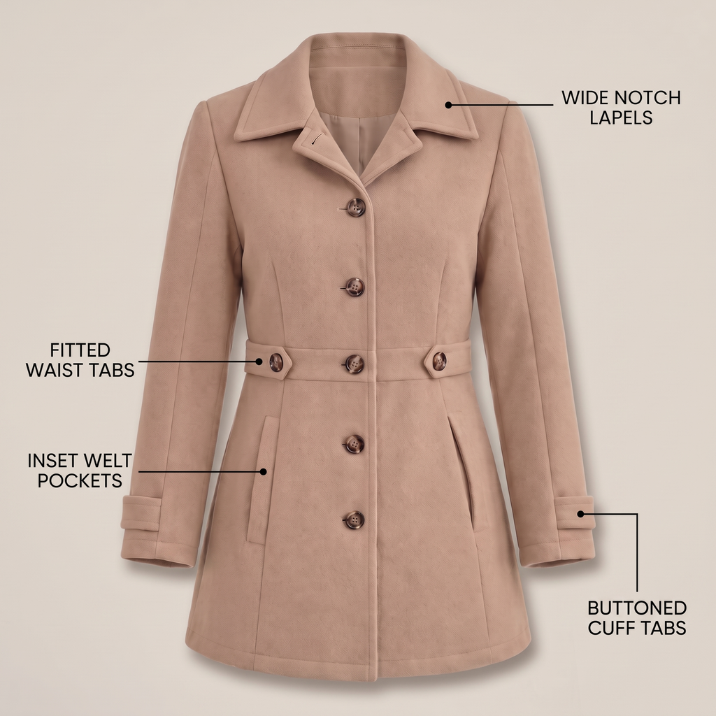 SOPHISTICATED LONGLINE TAILORED COAT