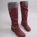 COSY KNIT TOP KNEE HIGH BOOTS