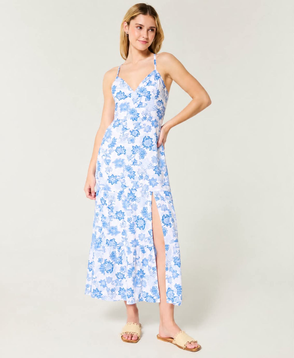 Vestido largo con espalda abierta