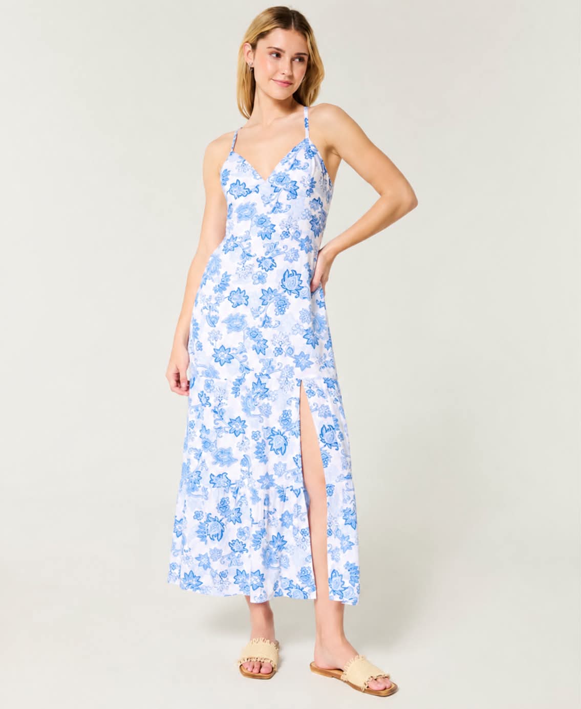 Vestido largo con espalda abierta