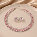 Black Crystal Luxury Jewelry Set – Necklace & Earrings