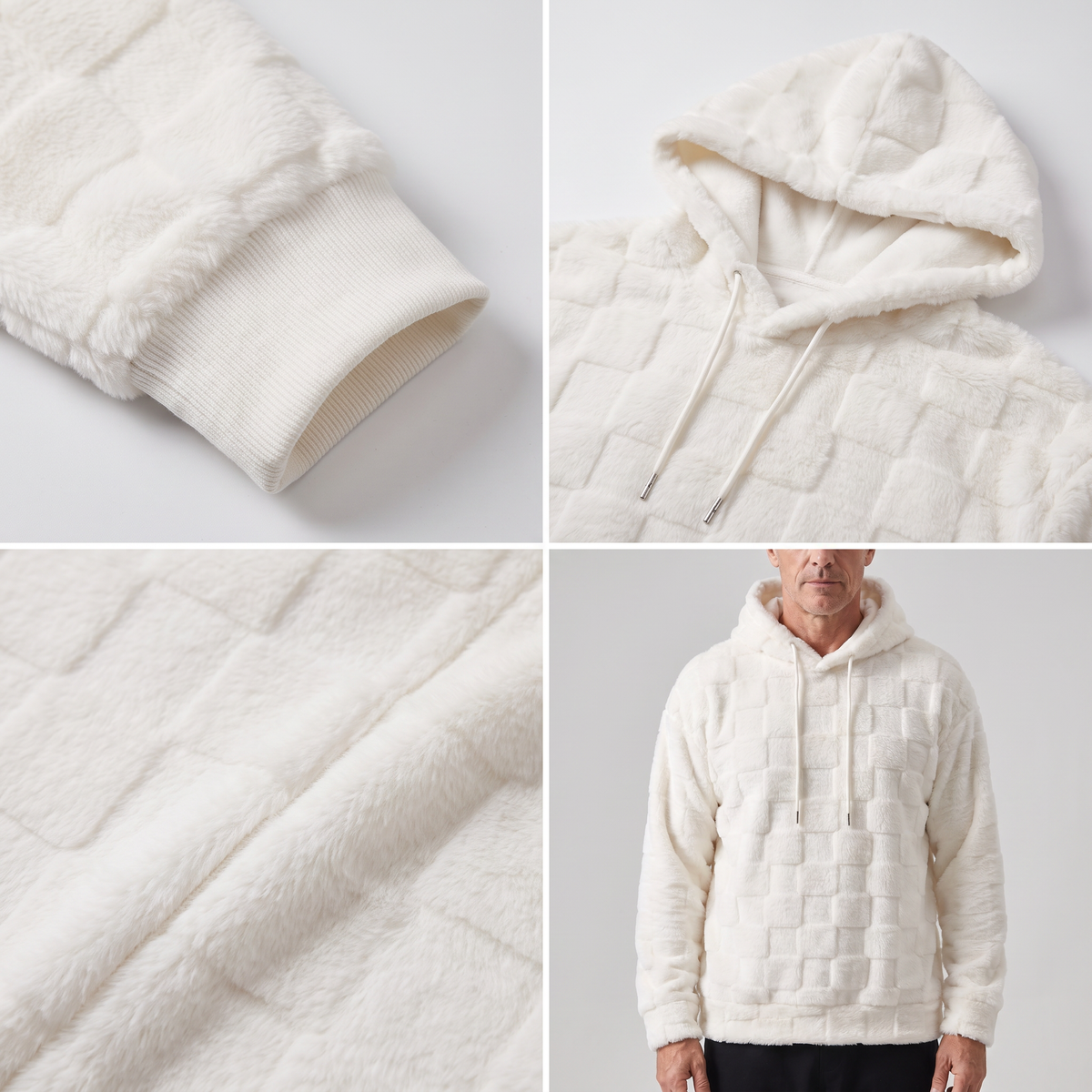 COSY WAFFLE KNIT HOODIE