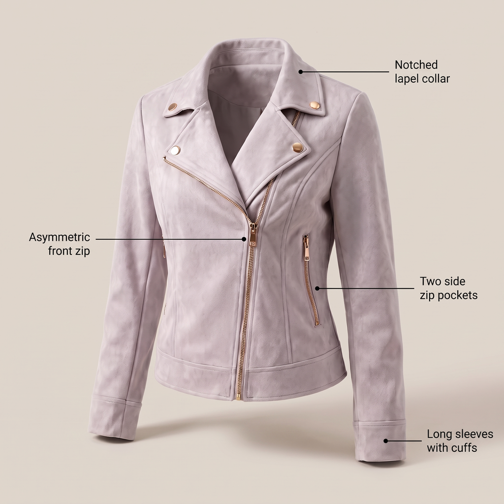 TAILORED ZIP FRONT JACKET