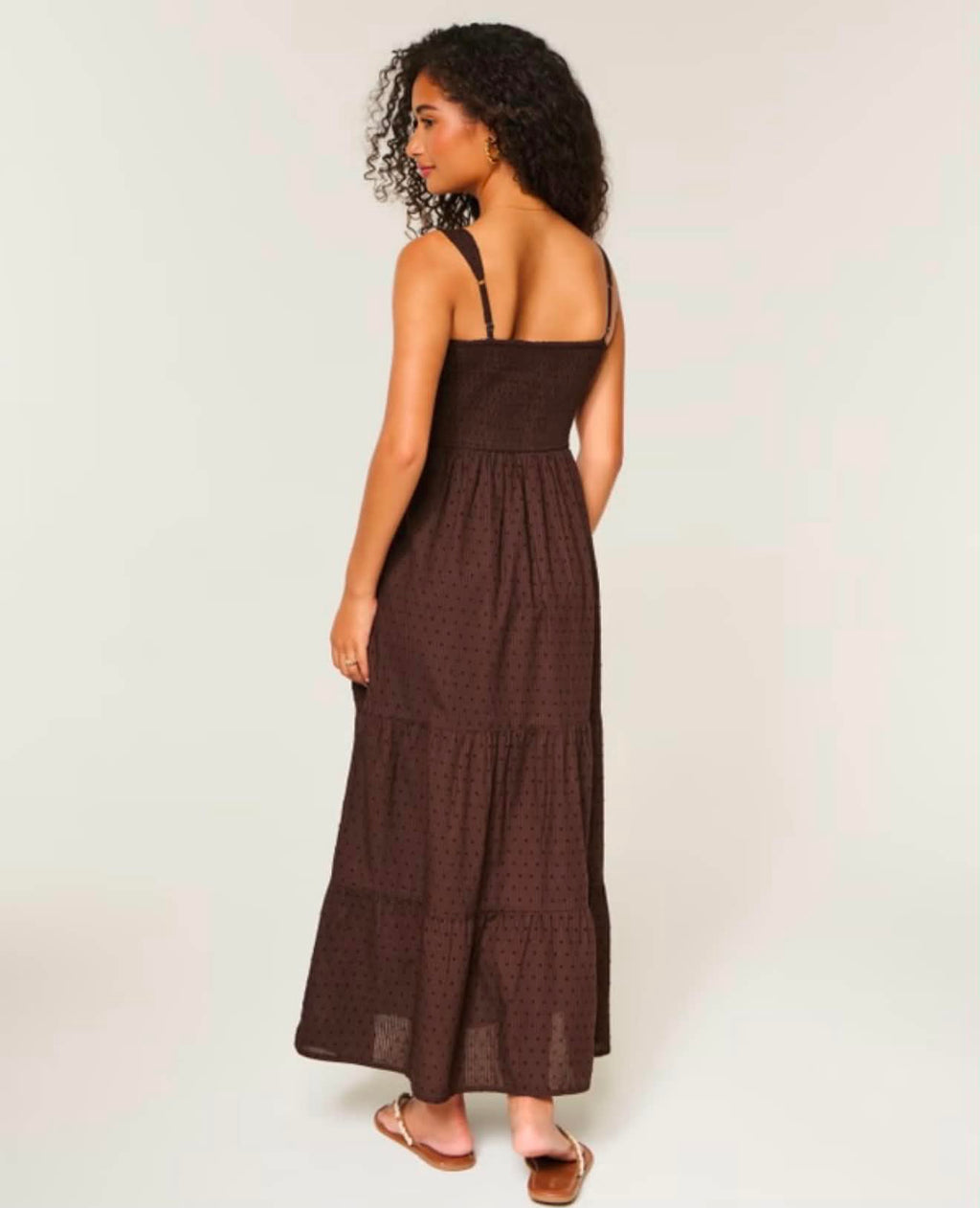 Brown Lace Maxi Dress