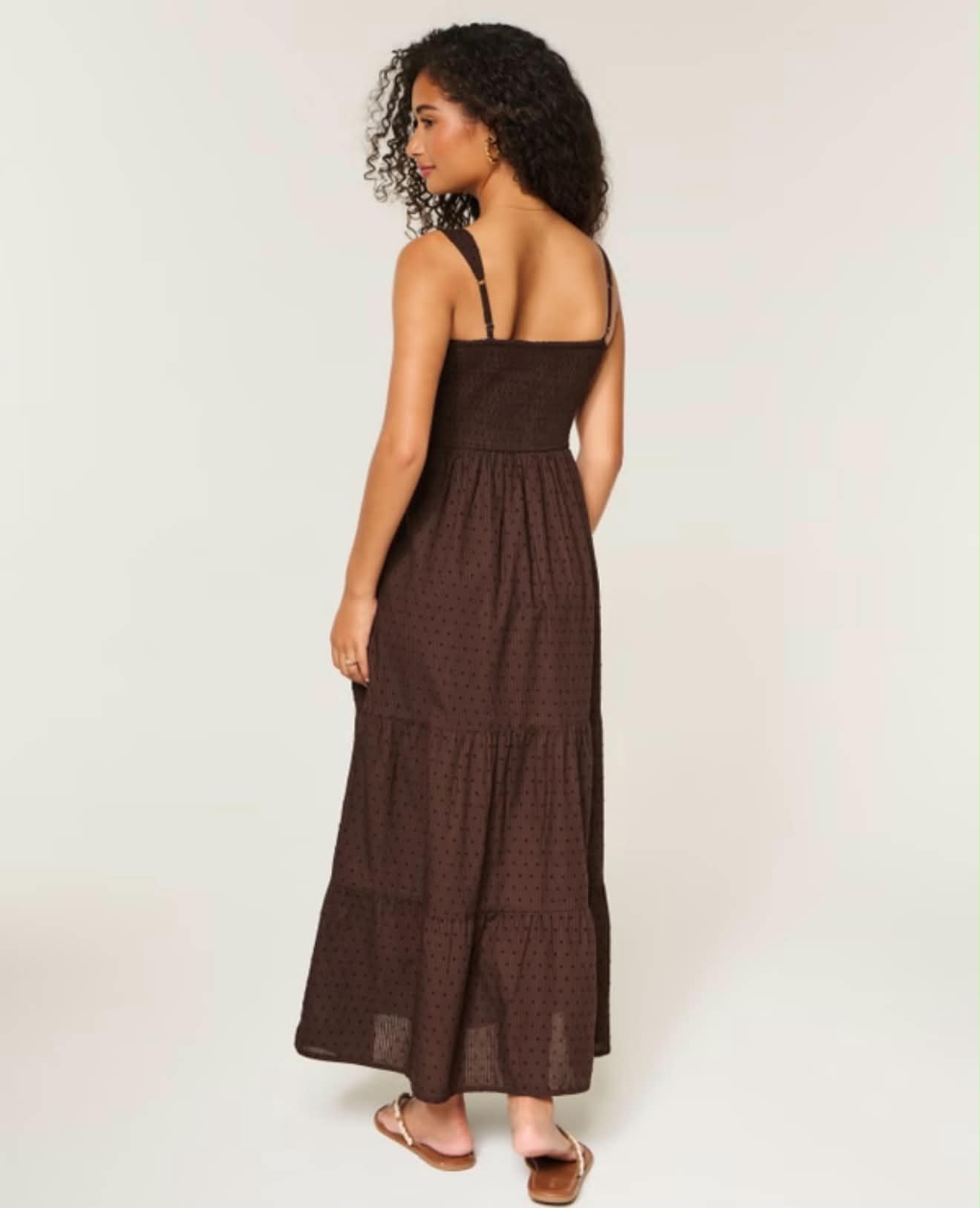 Brown Lace Maxi Dress