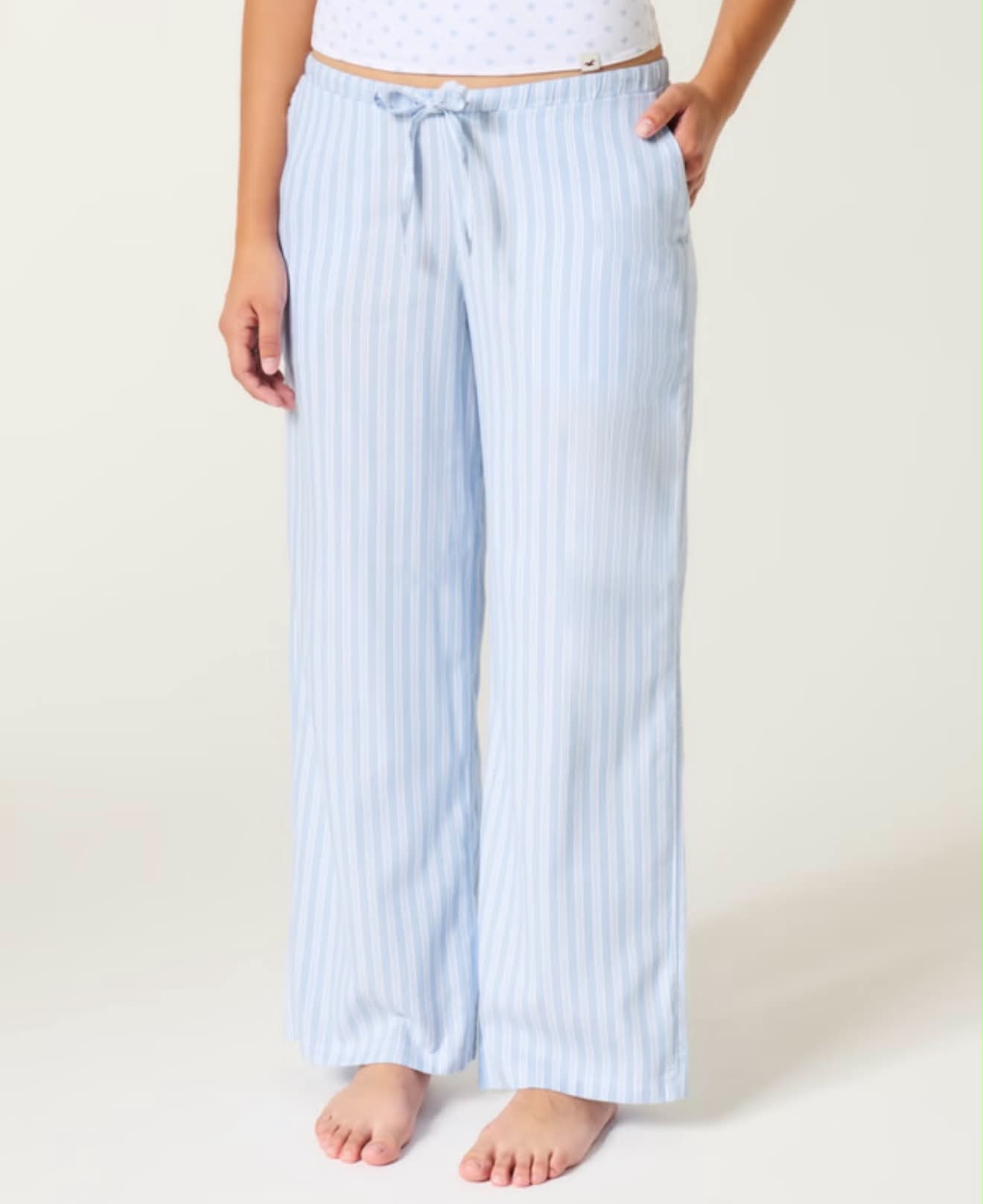 Pantalones de pierna ancha Oxford