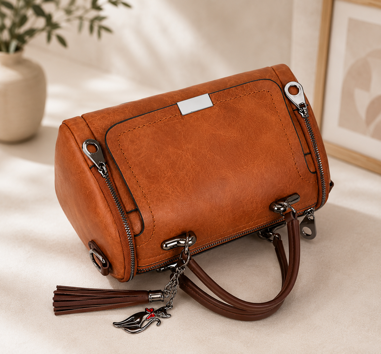 Vintage Luxe Tassel Handbag