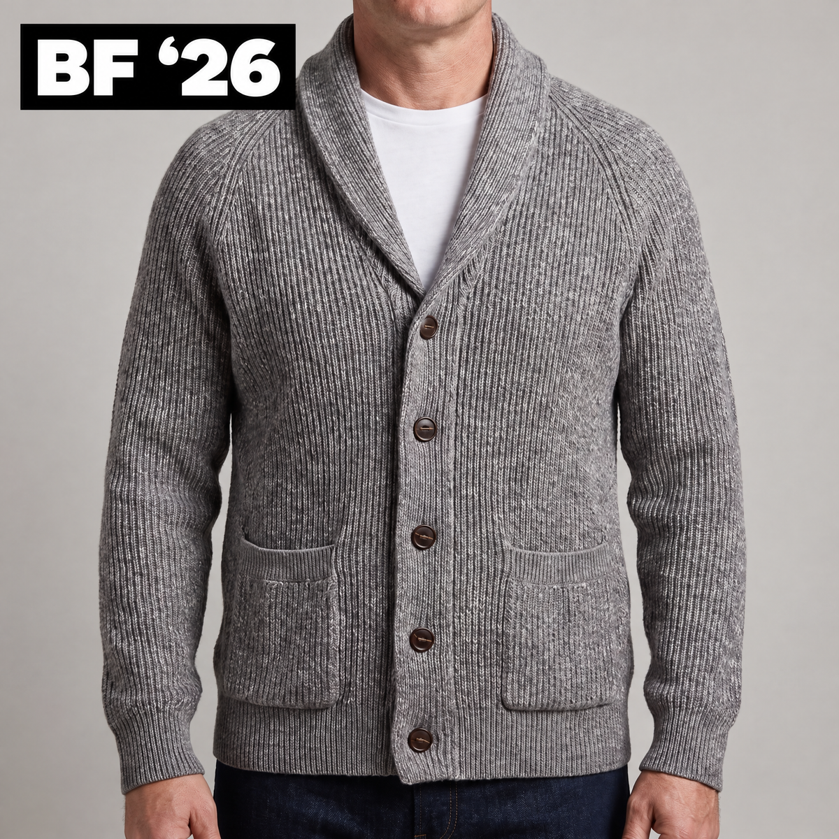 CLASSIC SHAWL COLLAR CARDIGAN