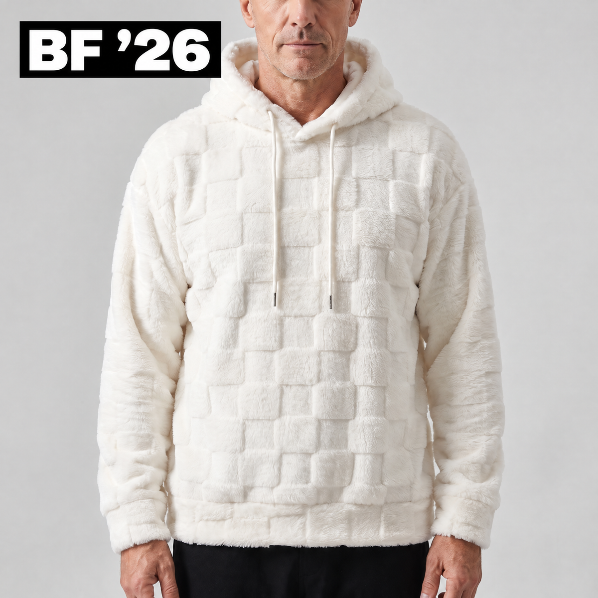 COSY WAFFLE KNIT HOODIE