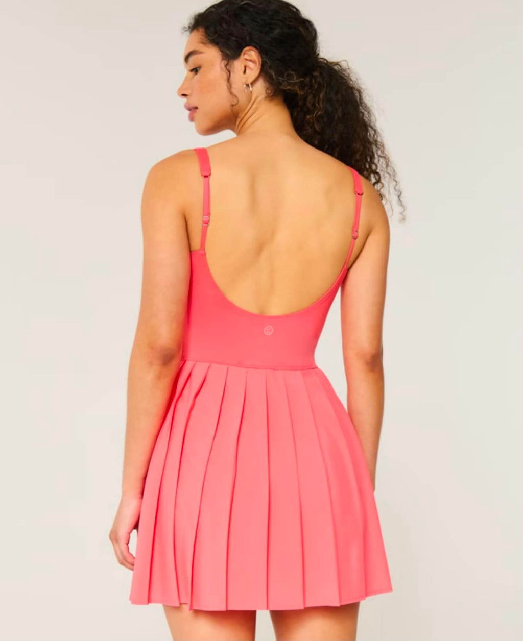 Pink Pleated Active Mini Dress
