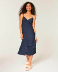 Elegant Polka Dot Midi Slip Dress
