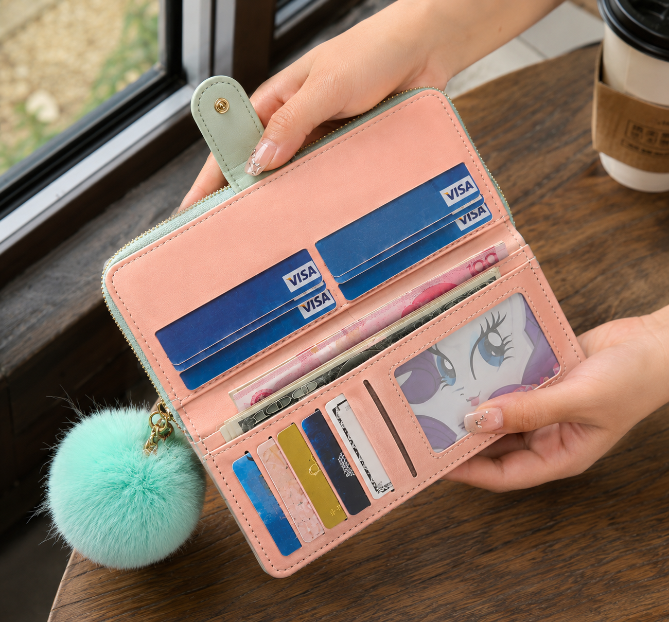 legant Quilted Zip Wallet for Women