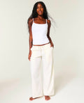Pantalones de pierna ancha Oxford