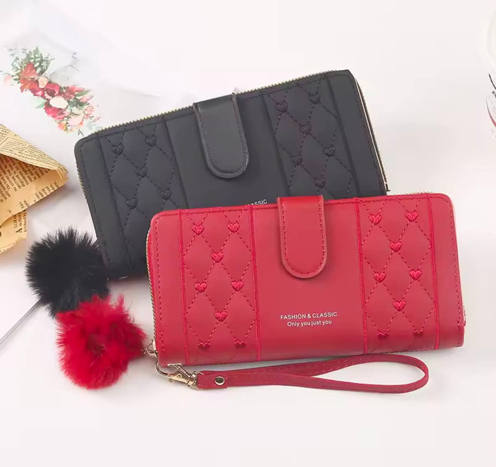 legant Quilted Zip Wallet for Women