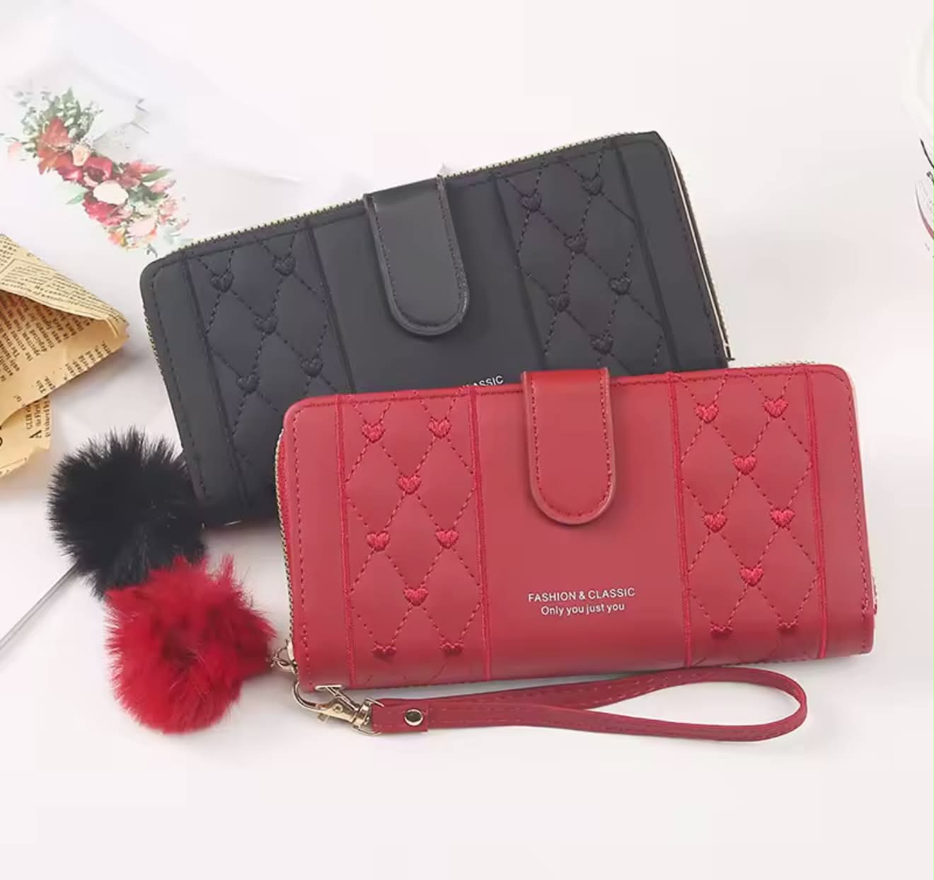 legant Quilted Zip Wallet for Women