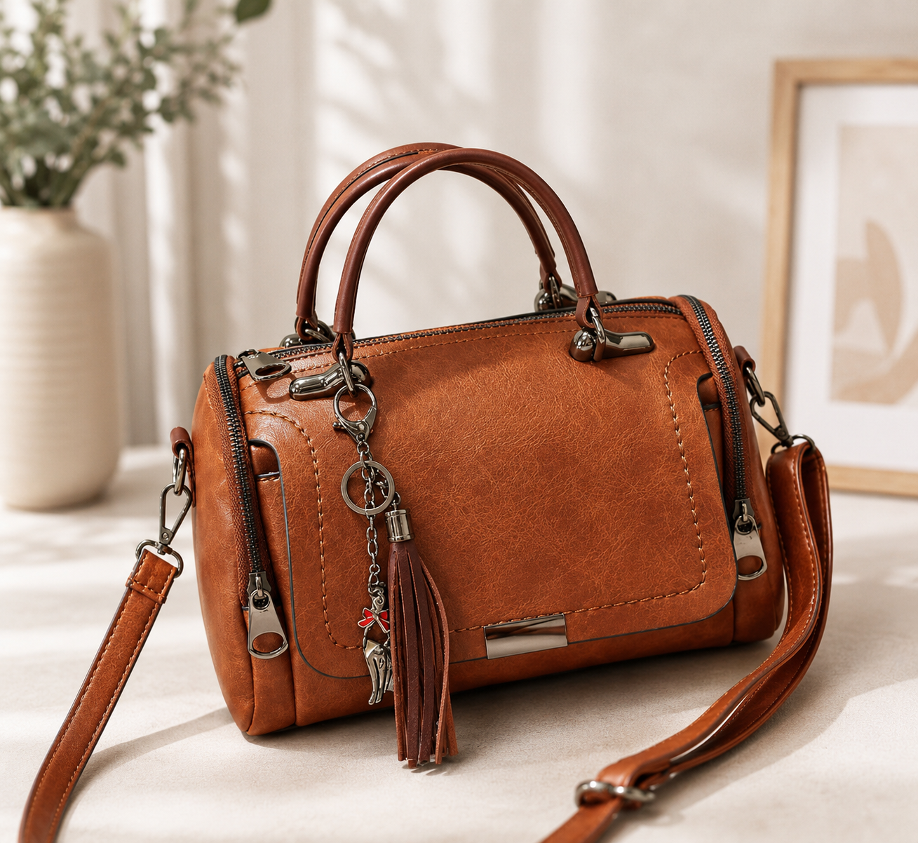 Vintage Luxe Tassel Handbag