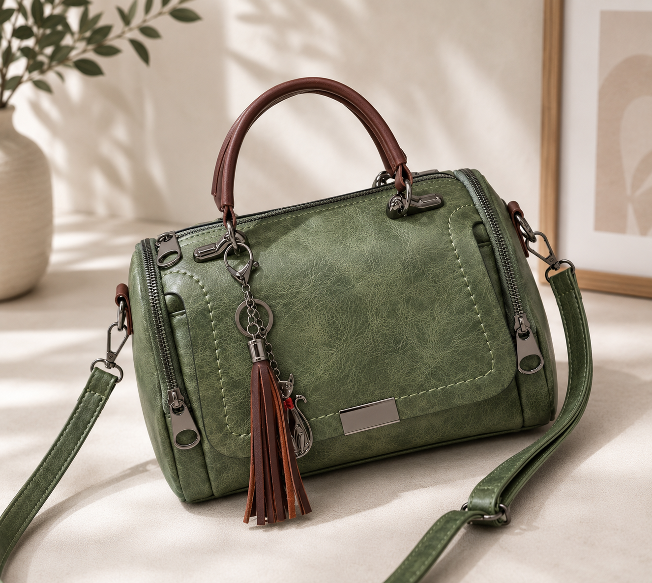 Vintage Luxe Tassel Handbag