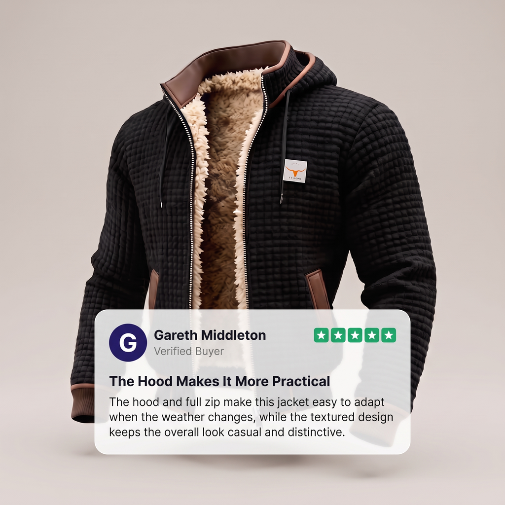 THERMAL WAFFLE FLEECE JACKET