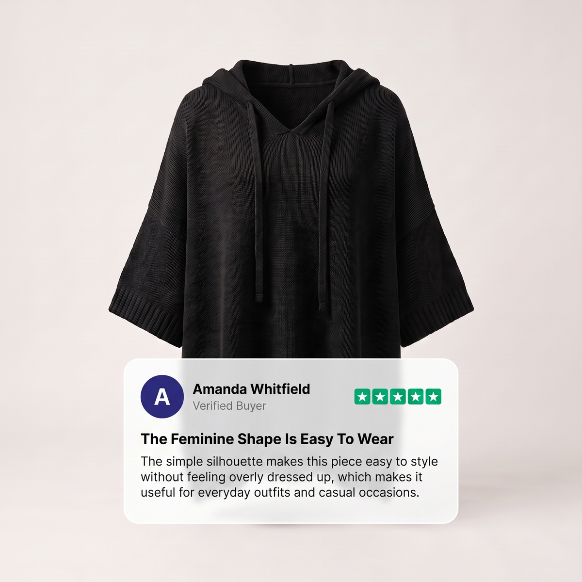 SOFT DRAPE HOODED JUMPER