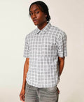 Men’s Short Sleeve Plaid Seersucker Shirt