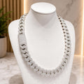 Luxury Iced-Out Miami Cuban Link Chain Necklace – 15mm Gold Finish