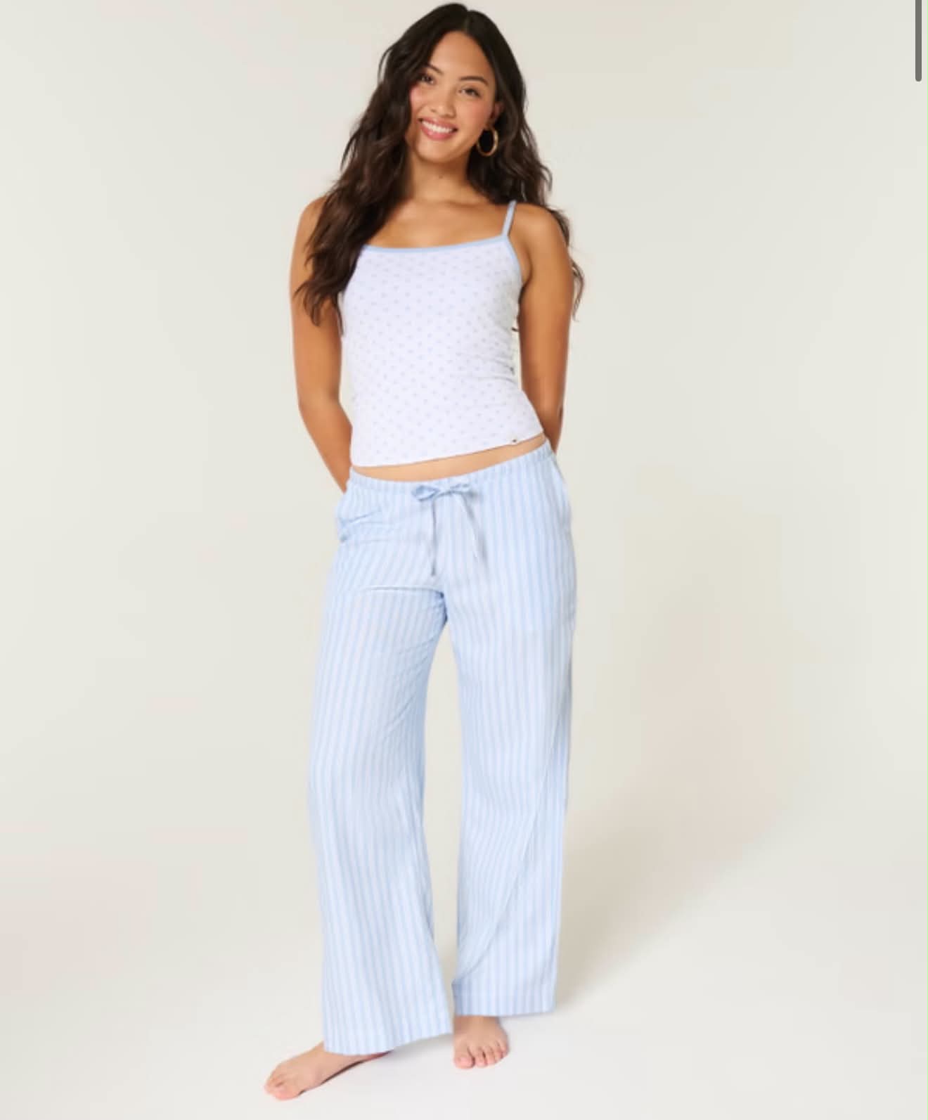 Pantalones de pierna ancha Oxford