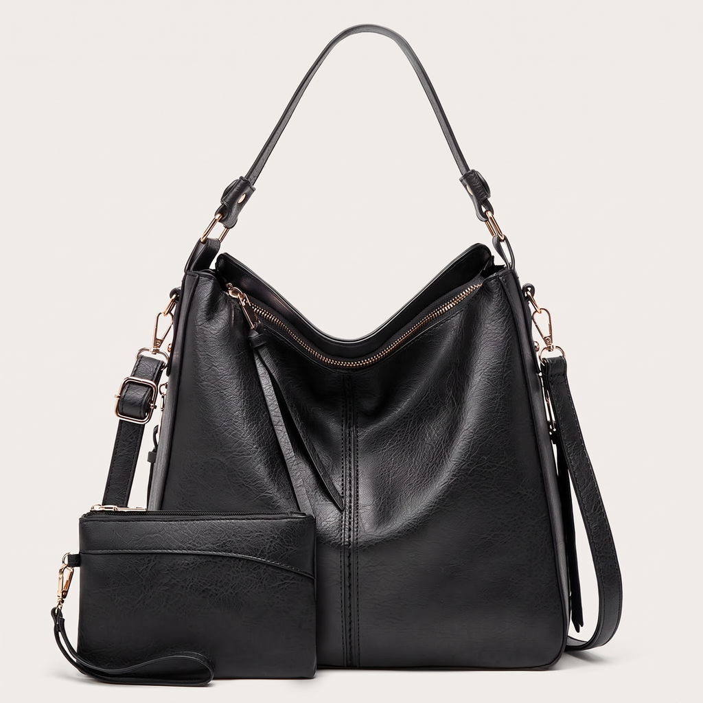CAMELLIA LEATHER HOBO BAG