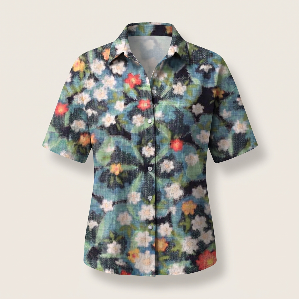 CLARA PATTERNED COLLAR BLOUSE