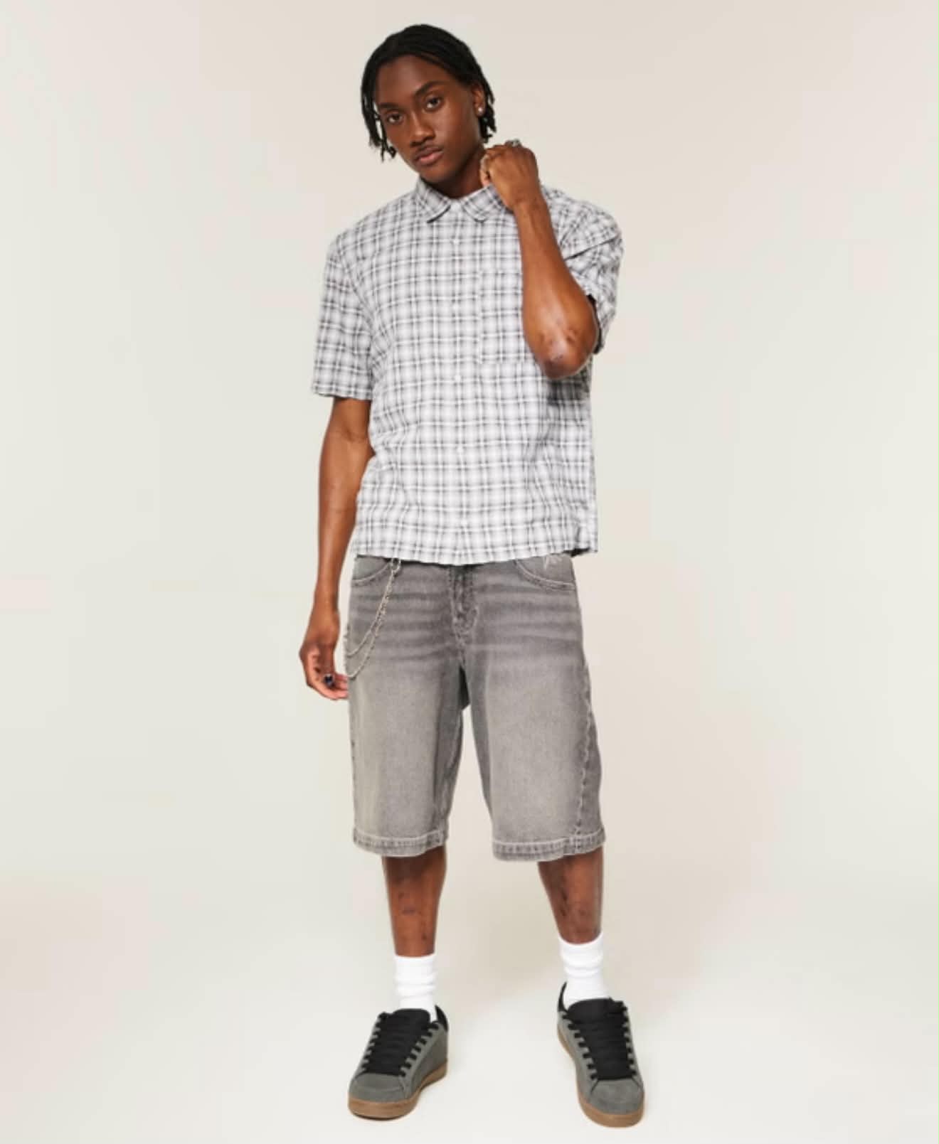 Men’s Short Sleeve Plaid Seersucker Shirt