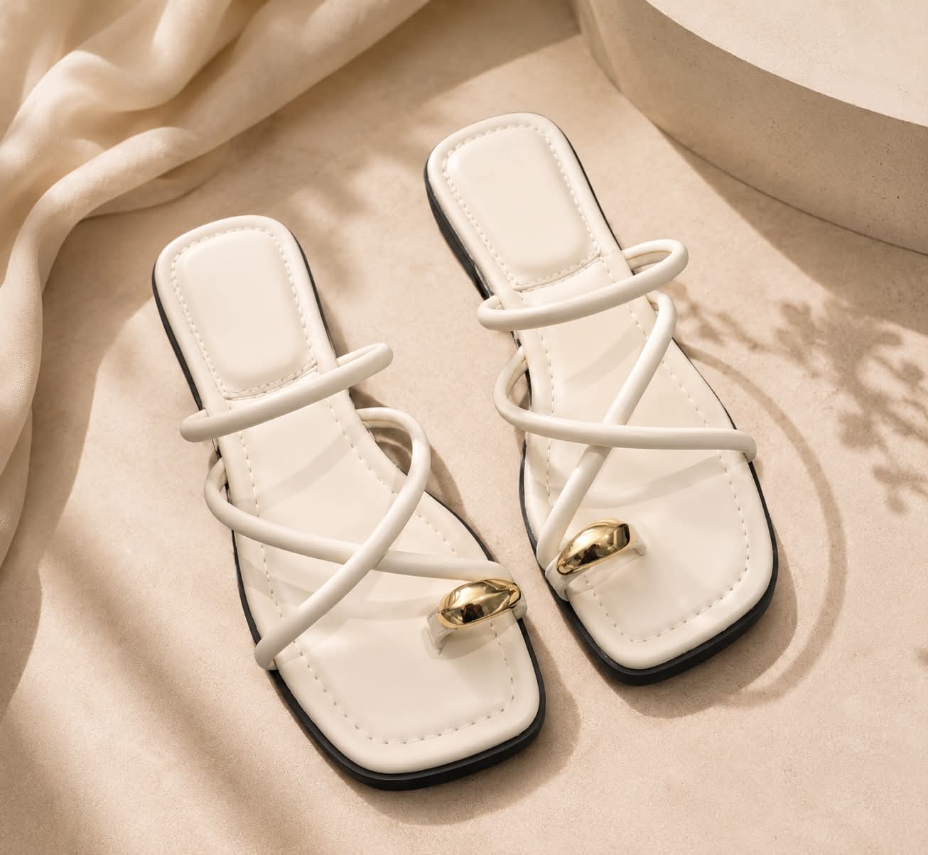 The Riviera Sandal — Crisscross Strap Slide