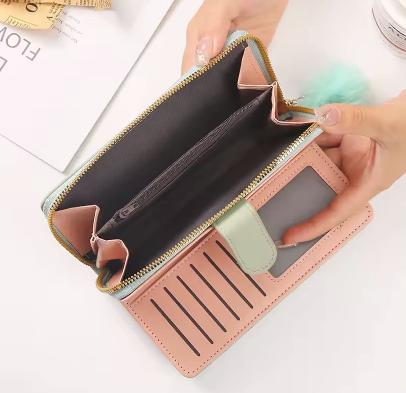 legant Quilted Zip Wallet for Women